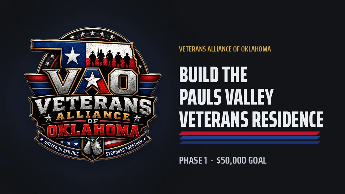 Build the Pauls Valley Veterans Residence, Phase 1, $50,000 goal